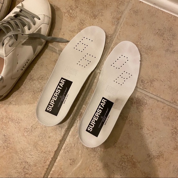 GOLDEN GOOSE SUPERSTAR SNEAKERS WHITE SILVER 38 - Picture 12 of 15